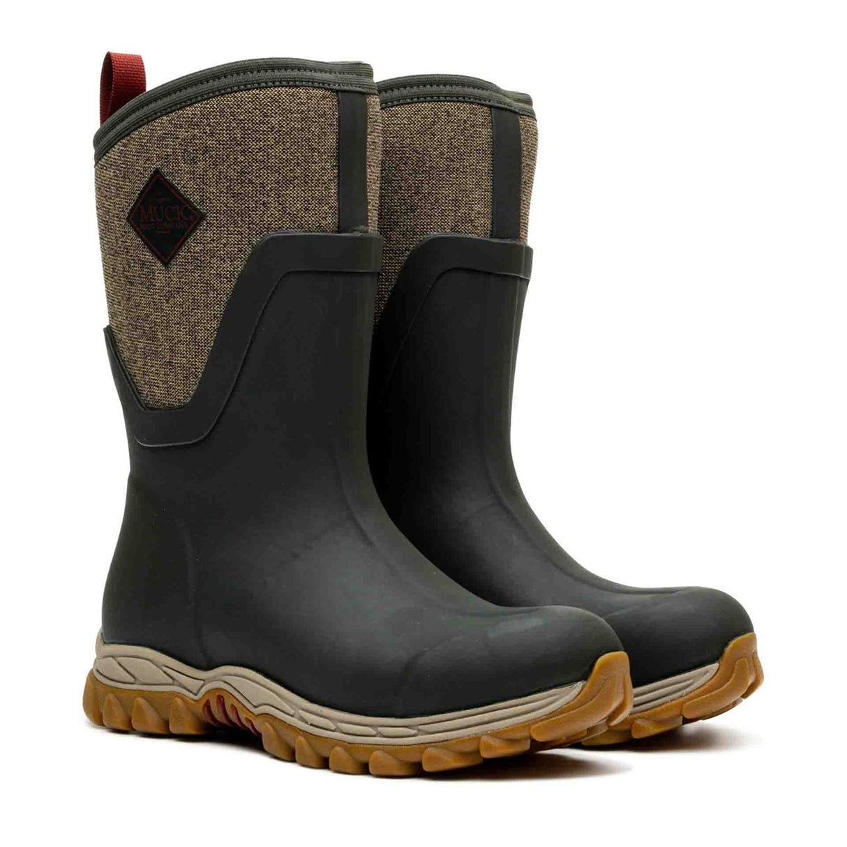 Women's Arctic Sport II Short Boots Olive Herringbone Print