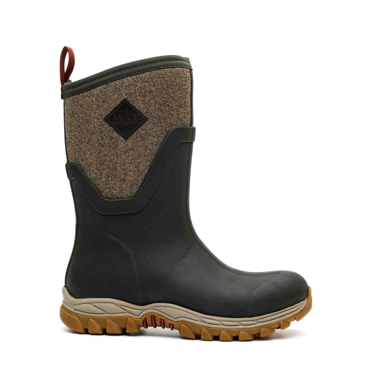 Women's Arctic Sport II Short Boots Olive Herringbone Print