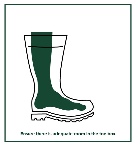 An outline illustration of a wellington boot