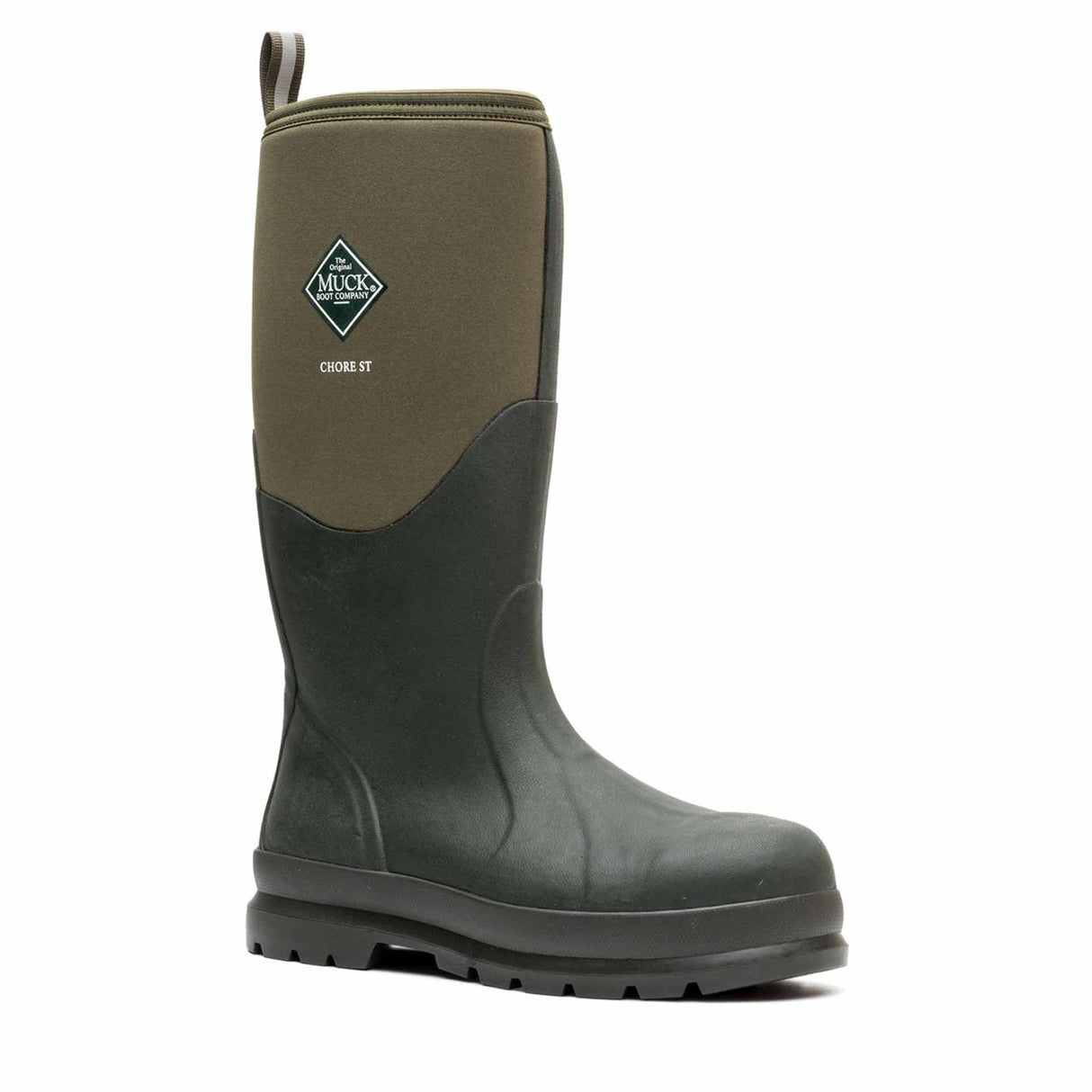 Unisex Chore Steel Toe Tall Boots Moss