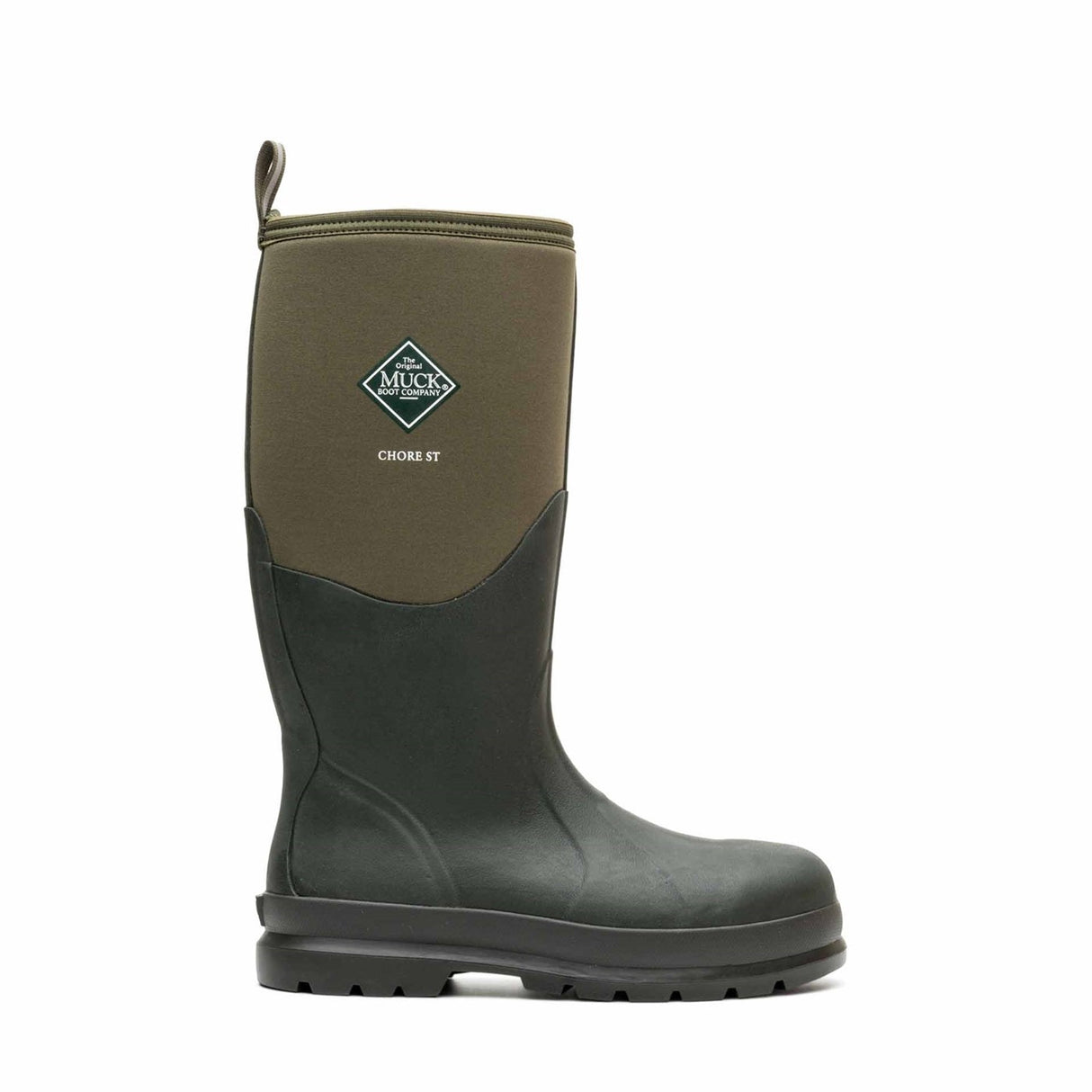 Unisex Chore Steel Toe Tall Boots Moss