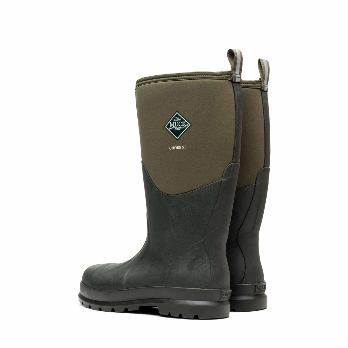 Unisex Chore Steel Toe Tall Boots Moss