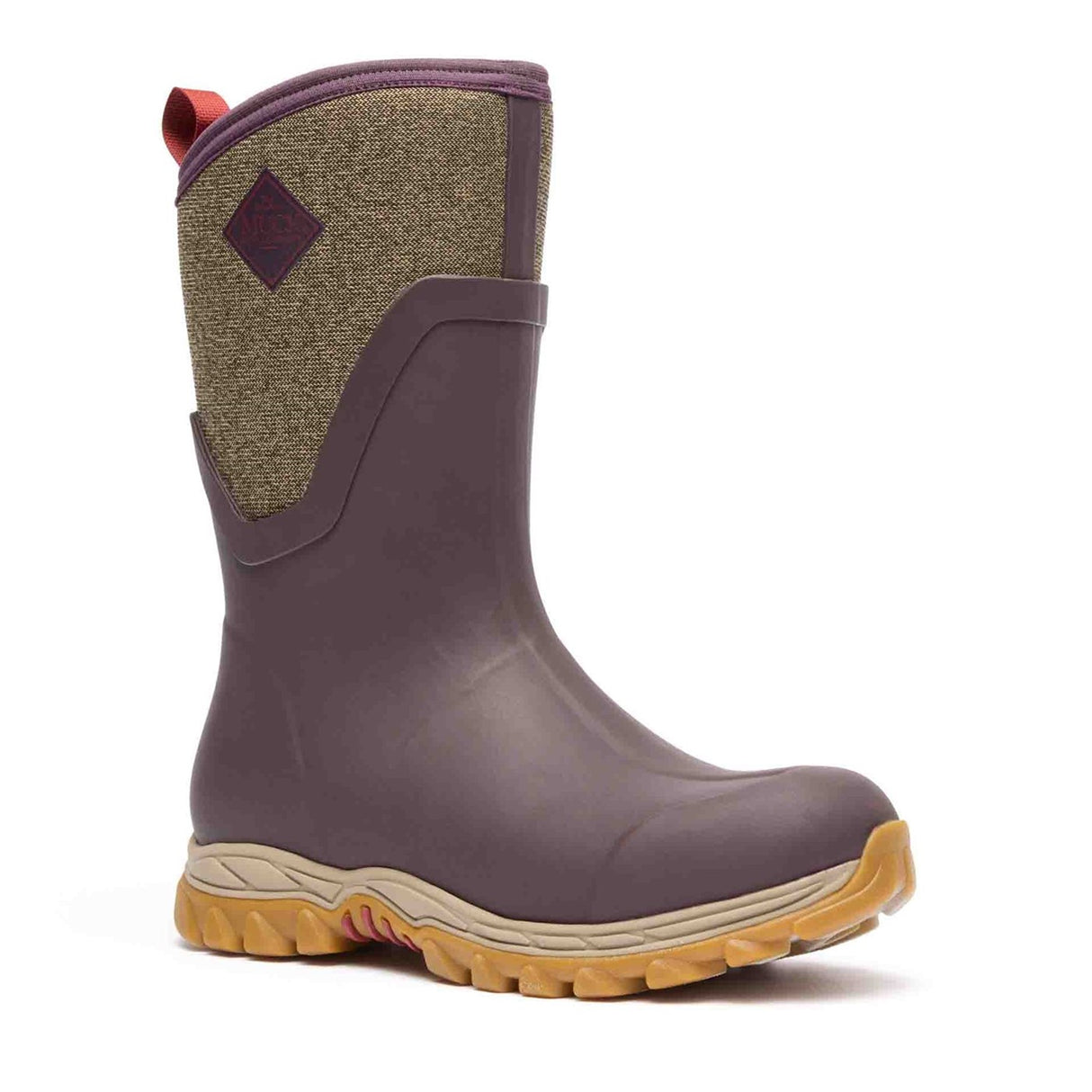 Women's Arctic Sport II Short Boots Wine Herringbone Print