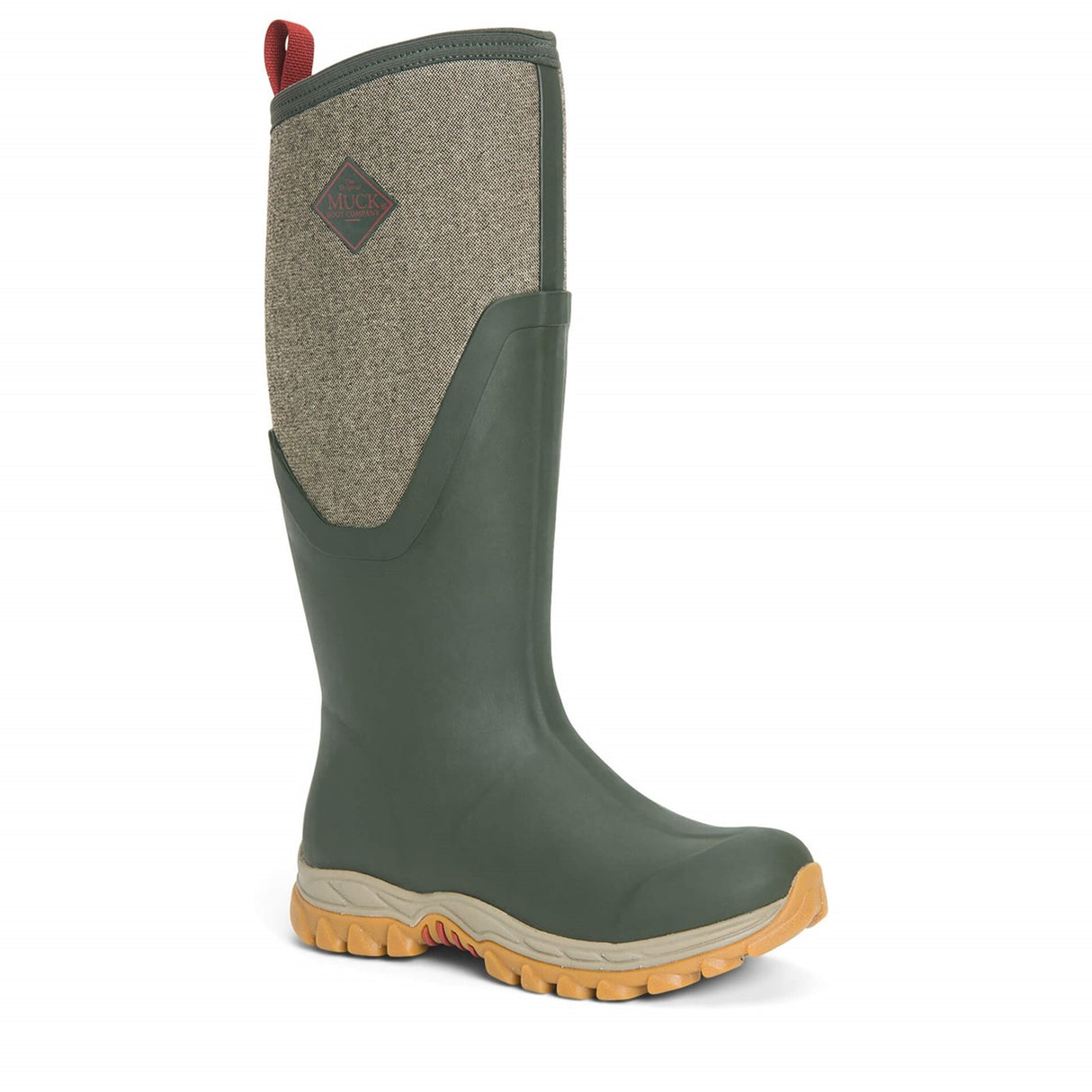 Women's Arctic Sport II Tall Boots Olive Herringbone Print