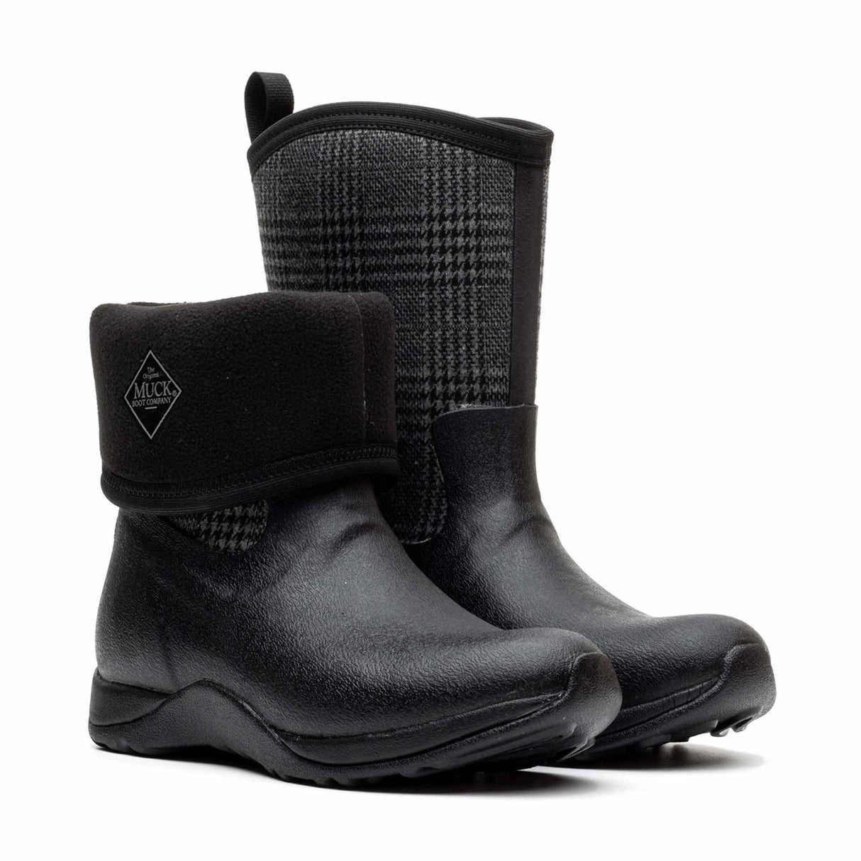 Women's Arctic Weekend Short Boots Black Plaid