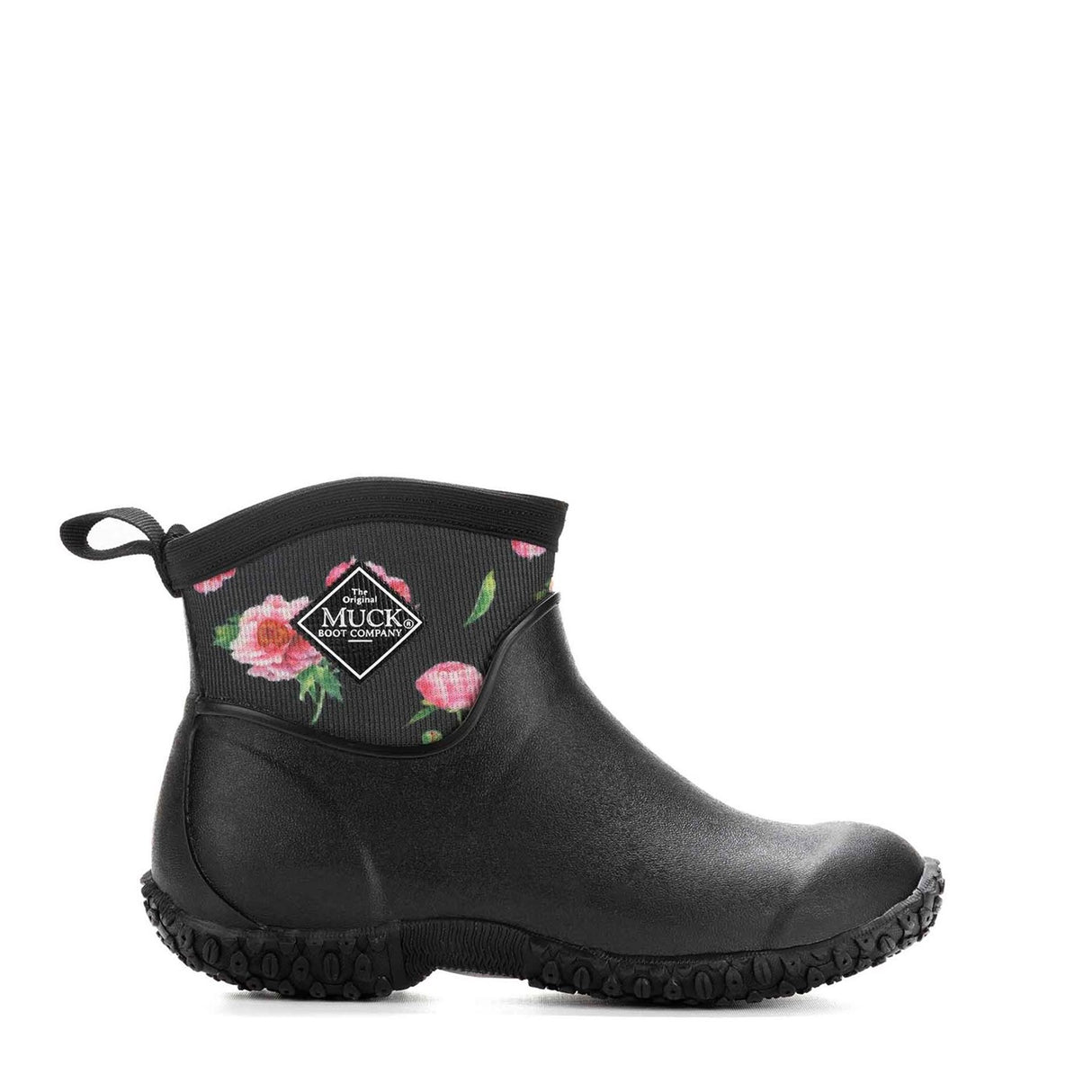 Women's RHS Muckster II Ankle Boots Black Roses Print