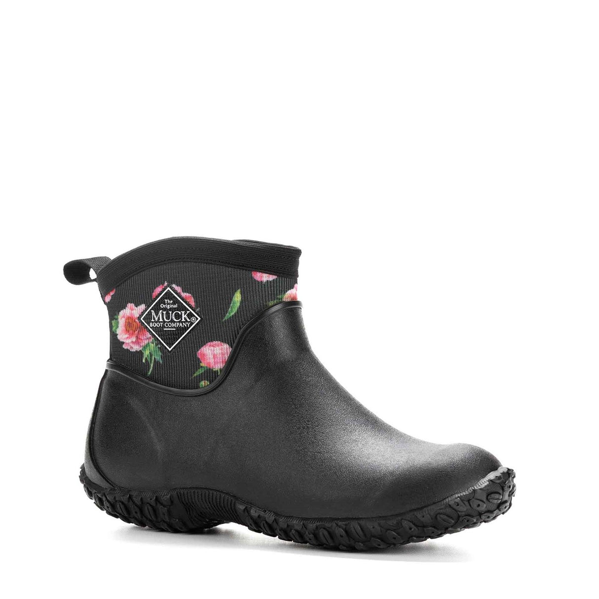 Women's RHS Muckster II Ankle Boots Black Roses Print