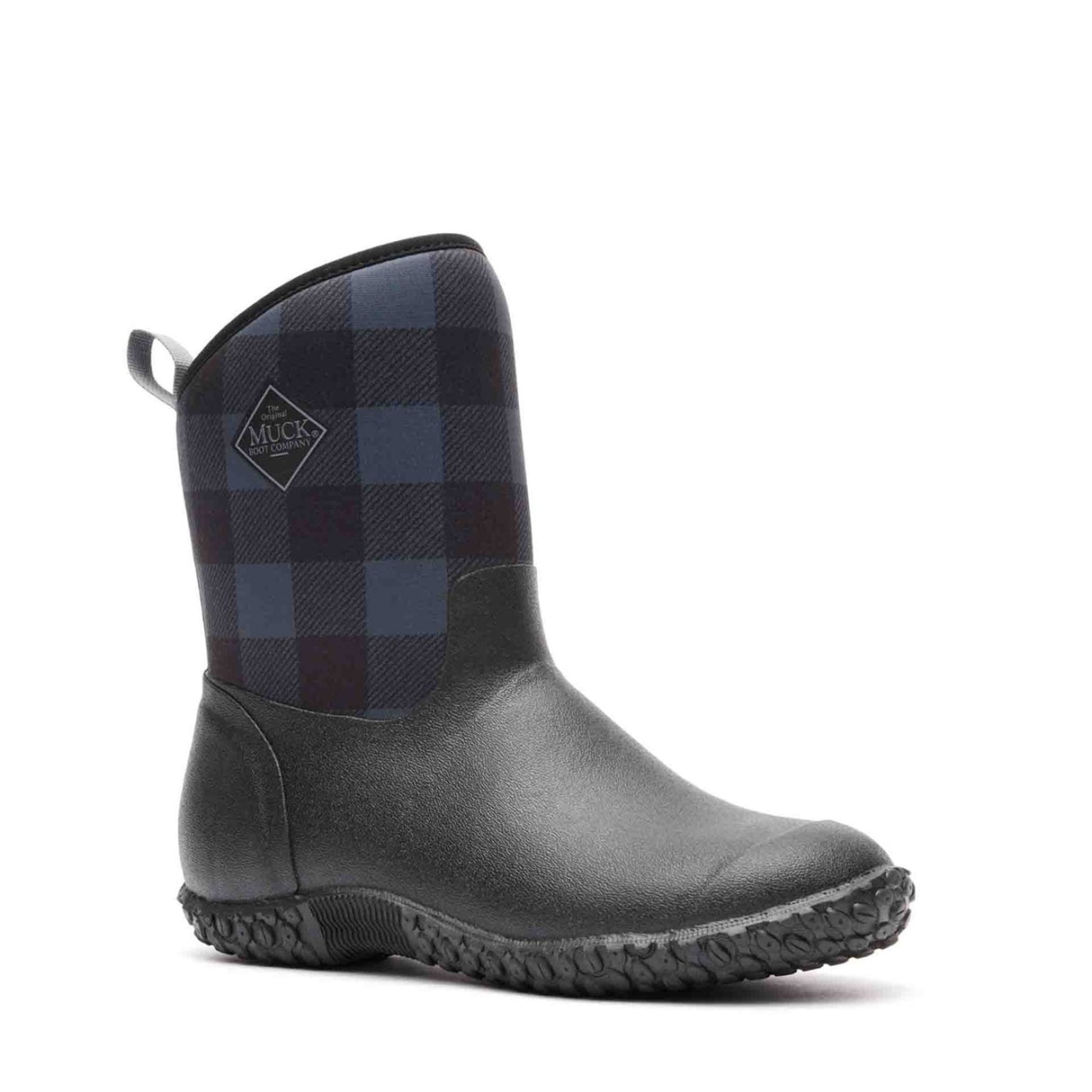 Women's RHS Muckster II Short Boots Black Grey Plaid Print