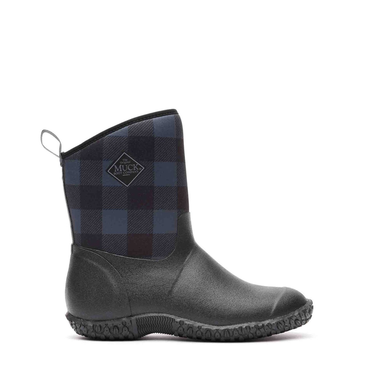 Women's RHS Muckster II Short Boots Black Grey Plaid Print