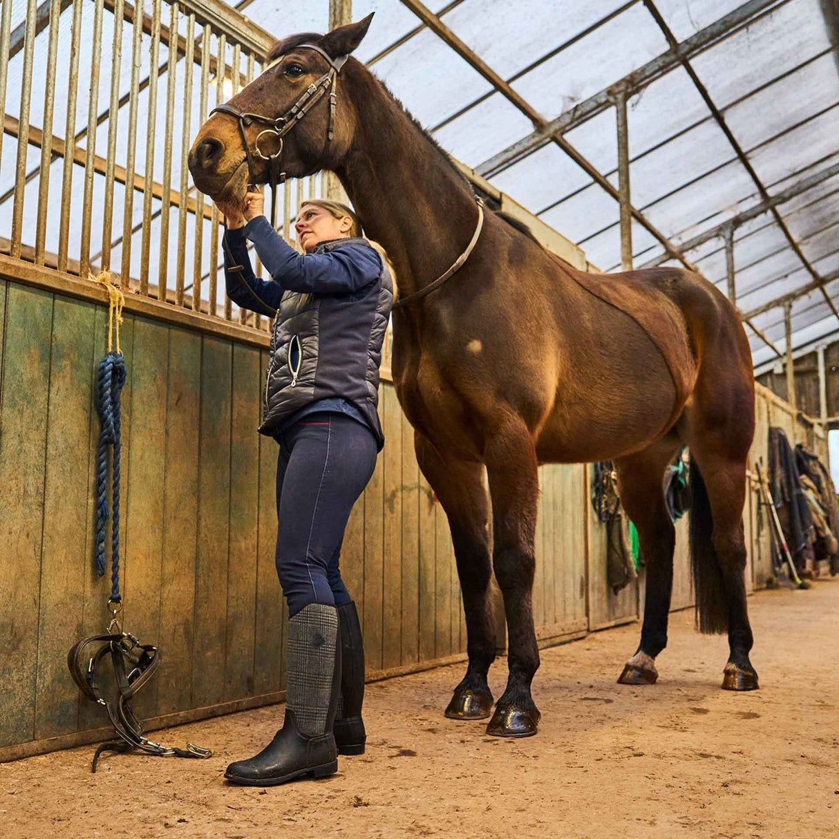Women's Derby Tall Boots Black Plaid