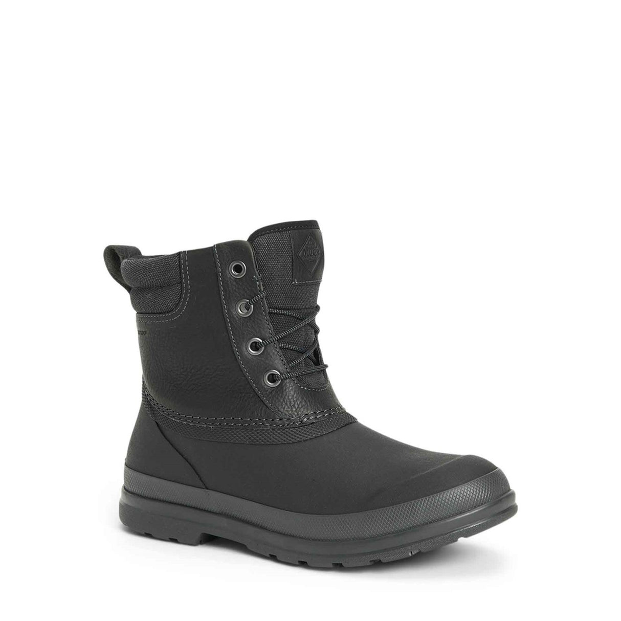Men's Muck Originals Duck Lace-Up Leather Short Boots Black