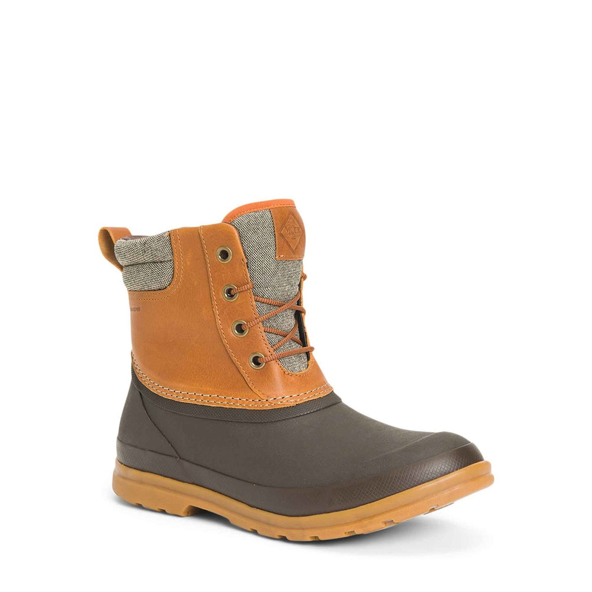 Men's Muck Originals Duck Lace-Up Leather Short Boots Tan