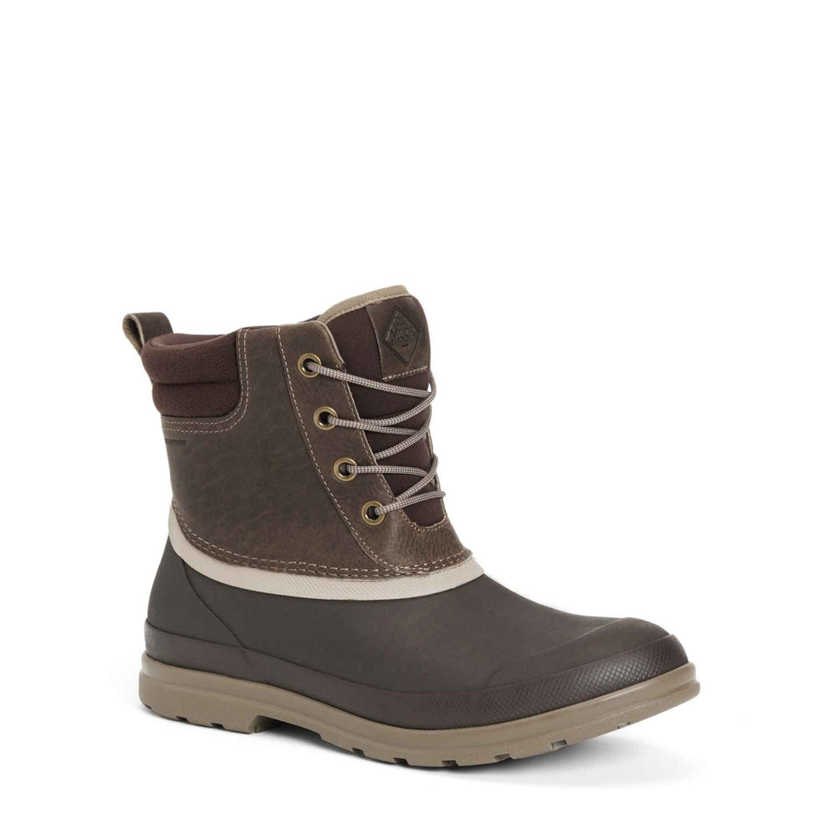 Men's Muck Originals Duck Lace-Up Leather Short Boots Taupe