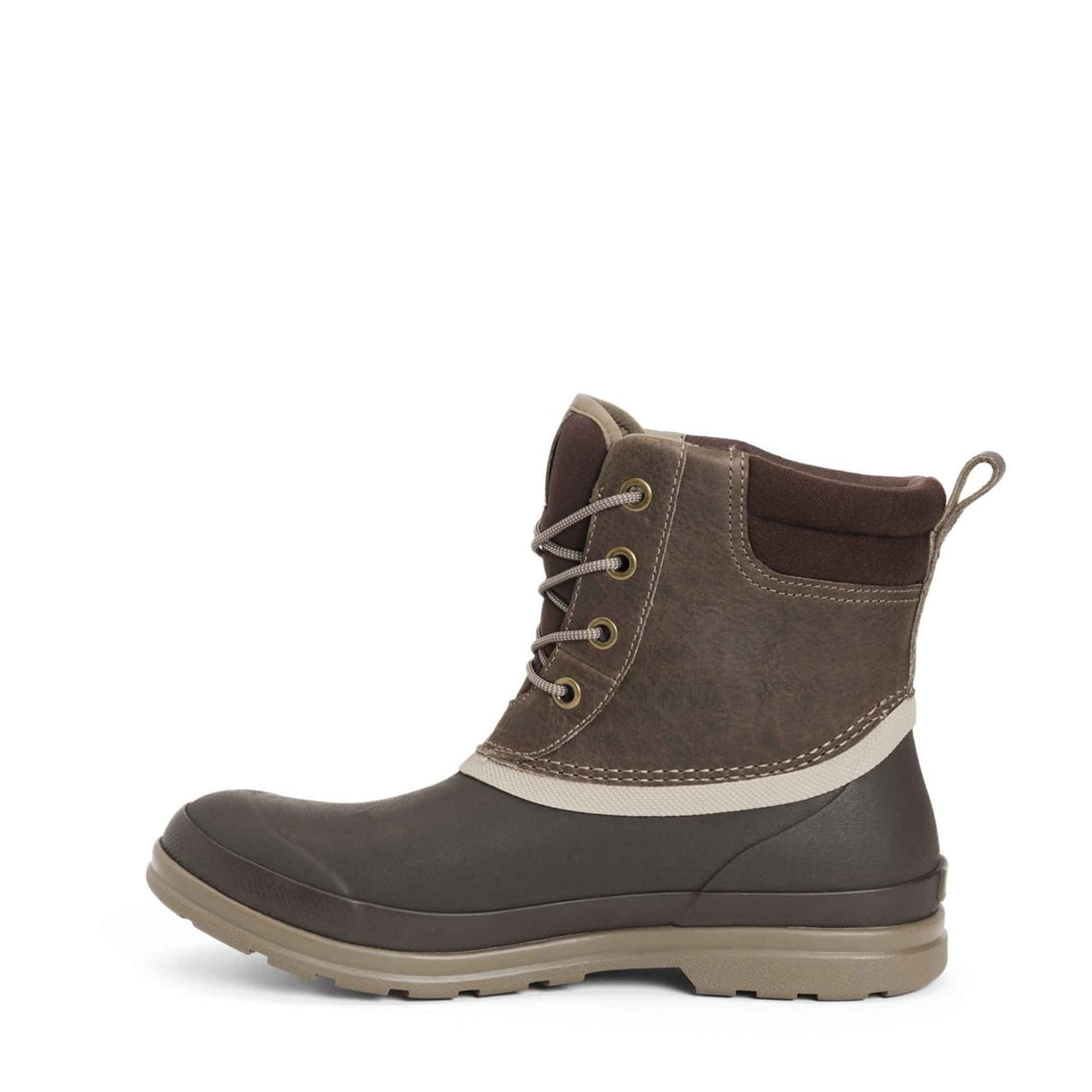 Men's Muck Originals Duck Lace-Up Leather Short Boots Taupe
