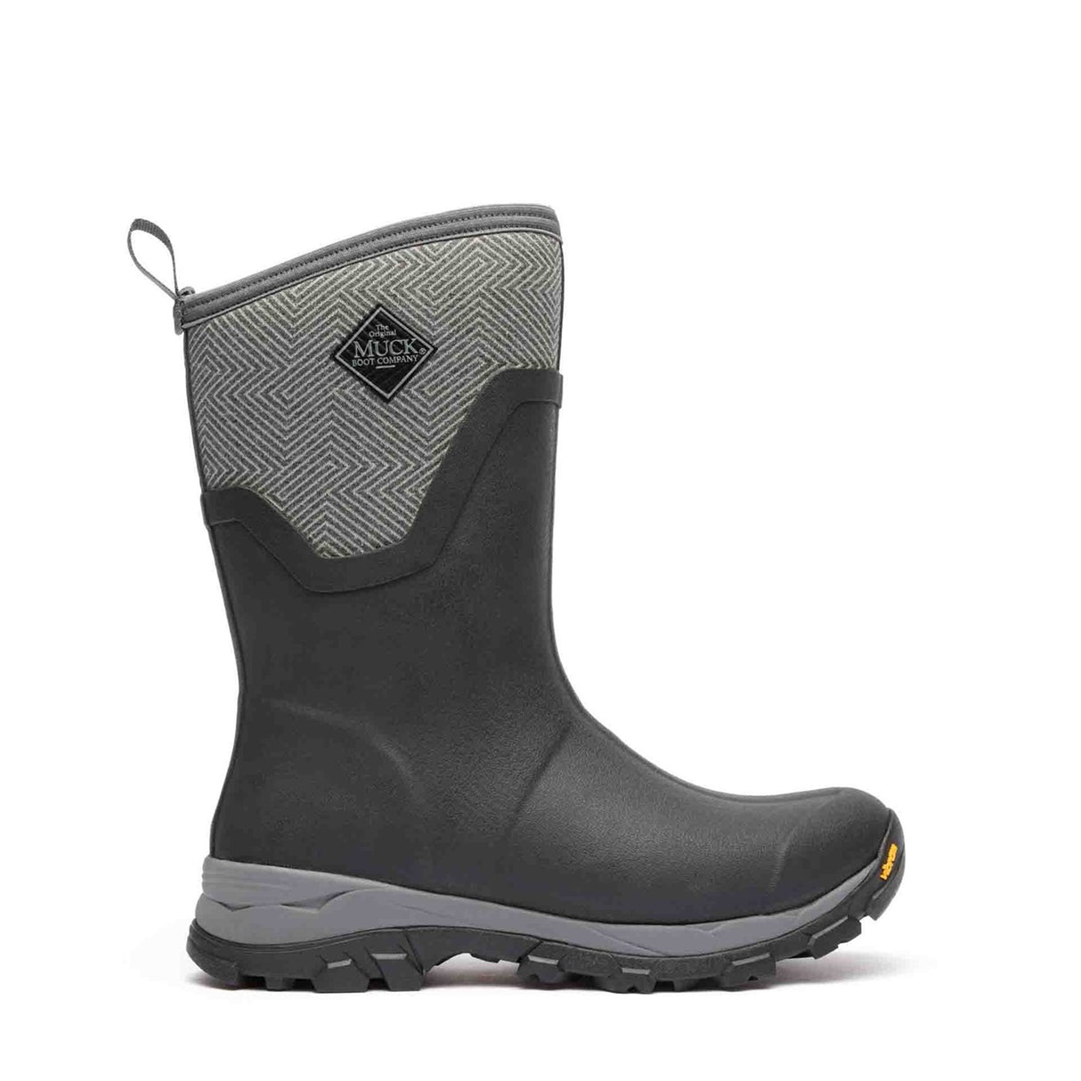 Women's Arctic Ice Vibram AG All Terrain Short Boots Grey Geometric Print