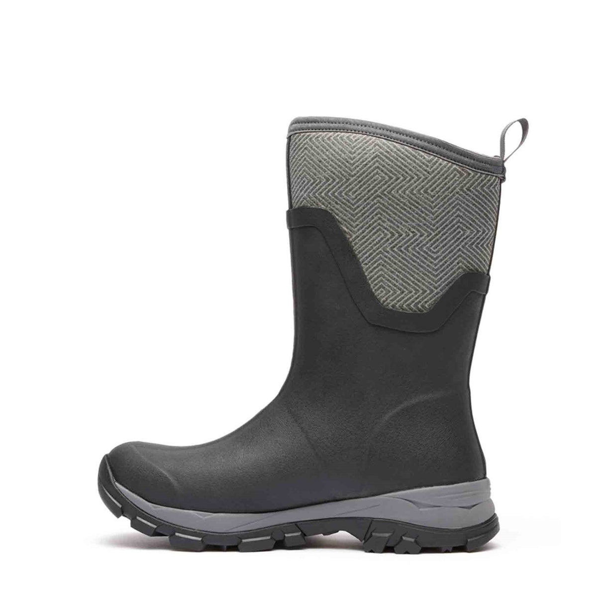 Women's Arctic Ice Vibram AG All Terrain Short Boots Grey Geometric Print