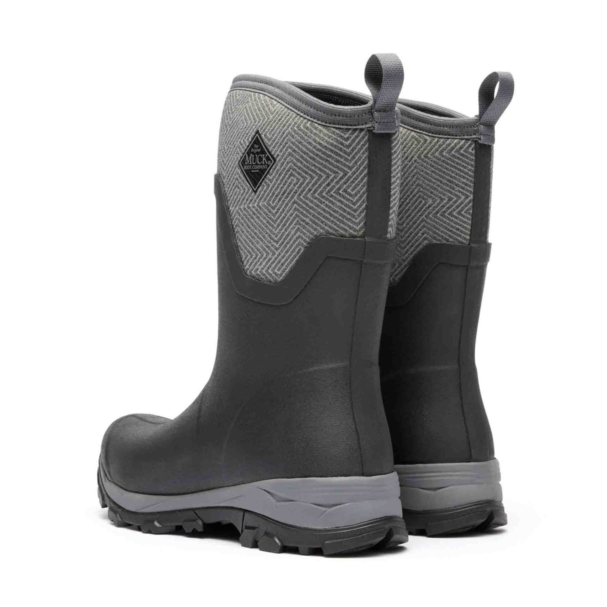 Women's Arctic Ice Vibram AG All Terrain Short Boots Grey Geometric Print