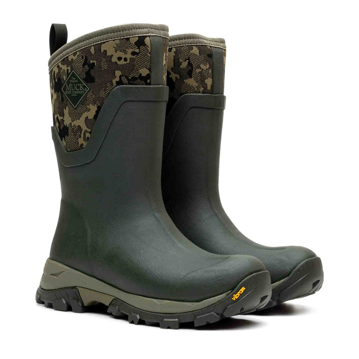 Women's Arctic Ice Vibram AG All Terrain Short Boots Moss Camo Print