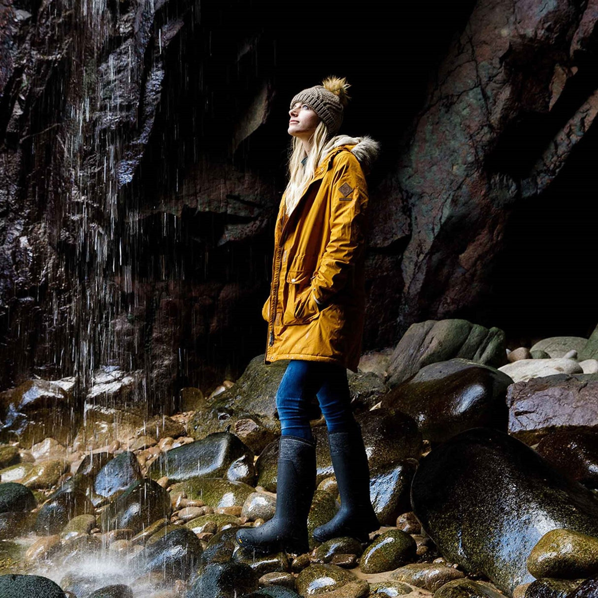 Women's Arctic Ice Vibram AG All Terrain Tall Boots Heather Jersey Print