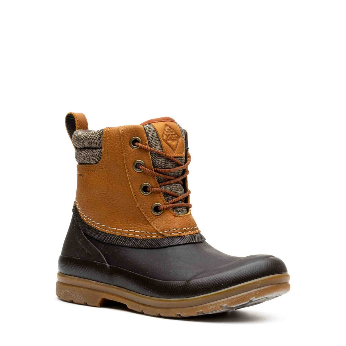 Women's Muck Originals Duck Lace-Up Leather Short Boots Tan