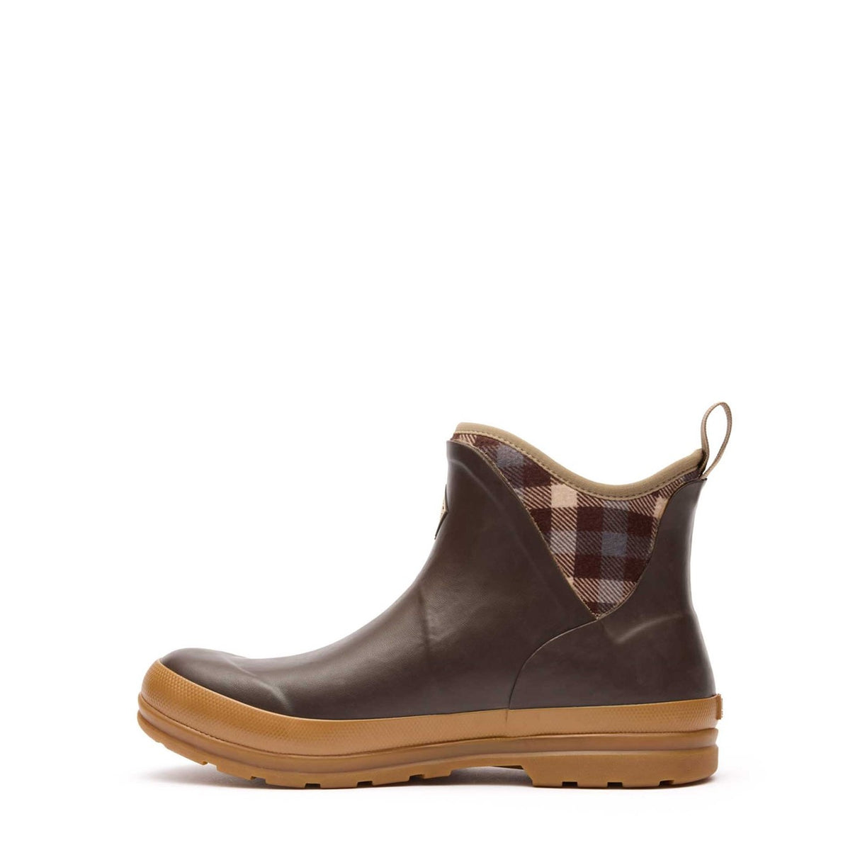 Women's Muck Originals Pull-On Ankle Boots Brown Plaid Print