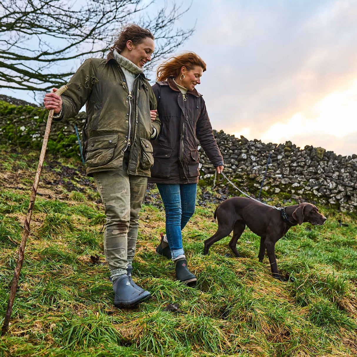 Women's Muck Originals Pull-On Ankle Boots Grey Plaid Print