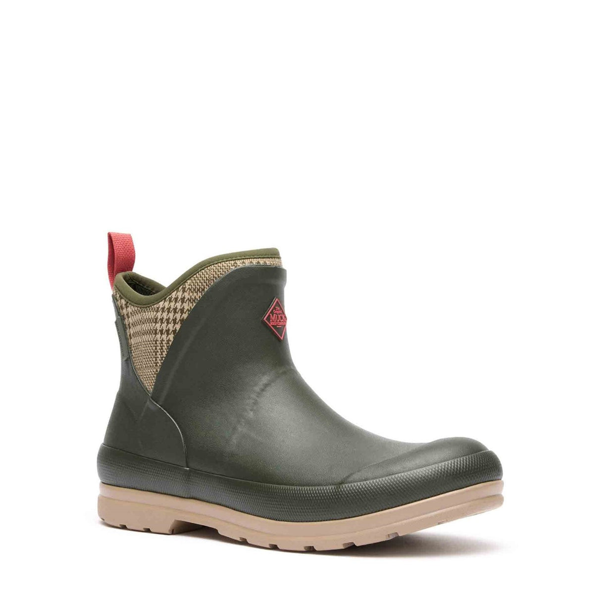 Women's Muck Originals Pull-On Ankle Boots Moss Plaid Print