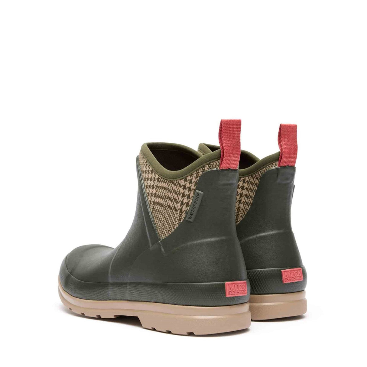 Women's Muck Originals Pull-On Ankle Boots Moss Plaid Print