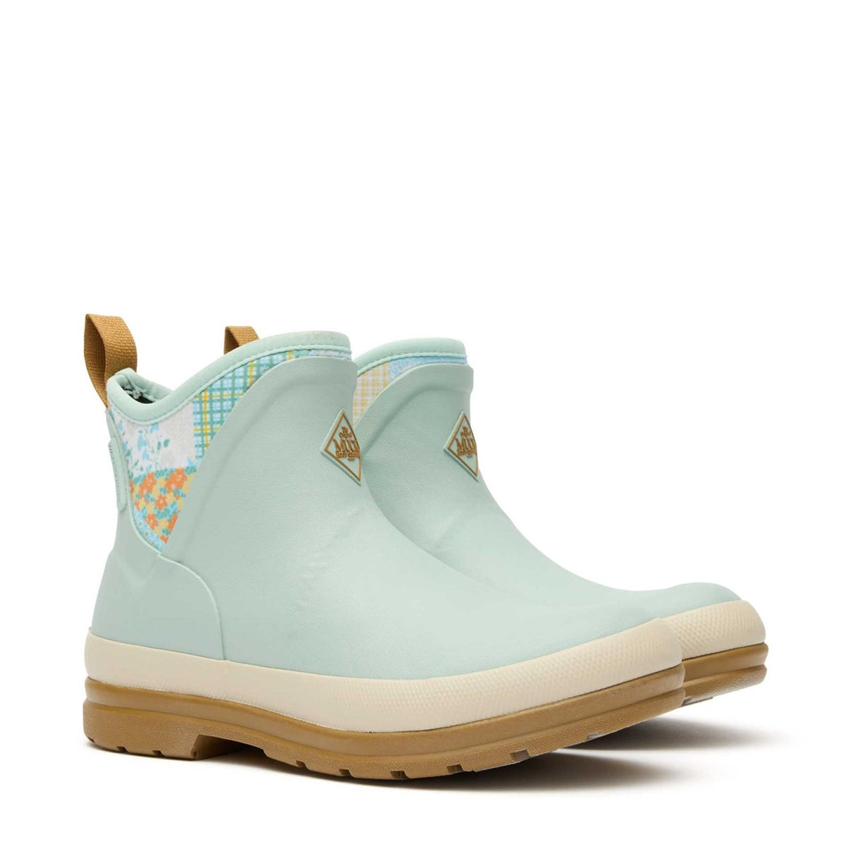 Women's Muck Originals Pull-On Ankle Boots Blue Floral Quilt Print