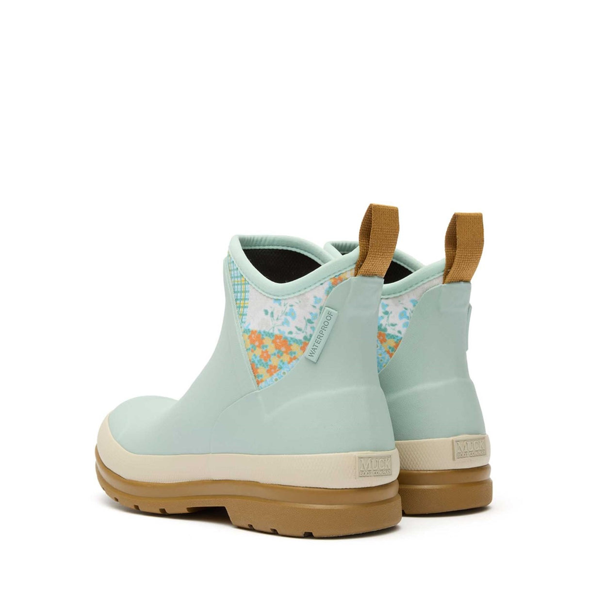 Women's Muck Originals Pull-On Ankle Boots Blue Floral Quilt Print