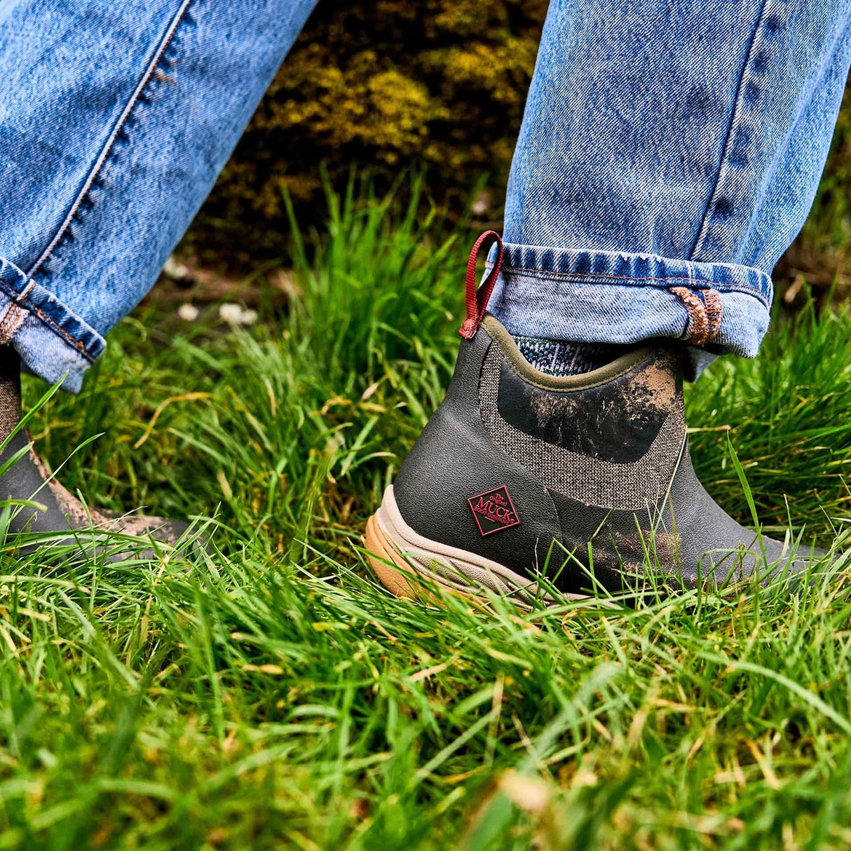 Women's Arctic Sport II Ankle Boots Olive Herringbone Print