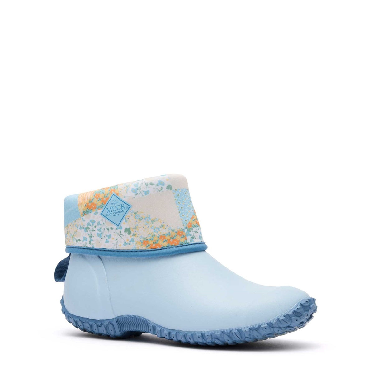 Women's RHS Muckster II Short Boots Blue Floral Quilt Print