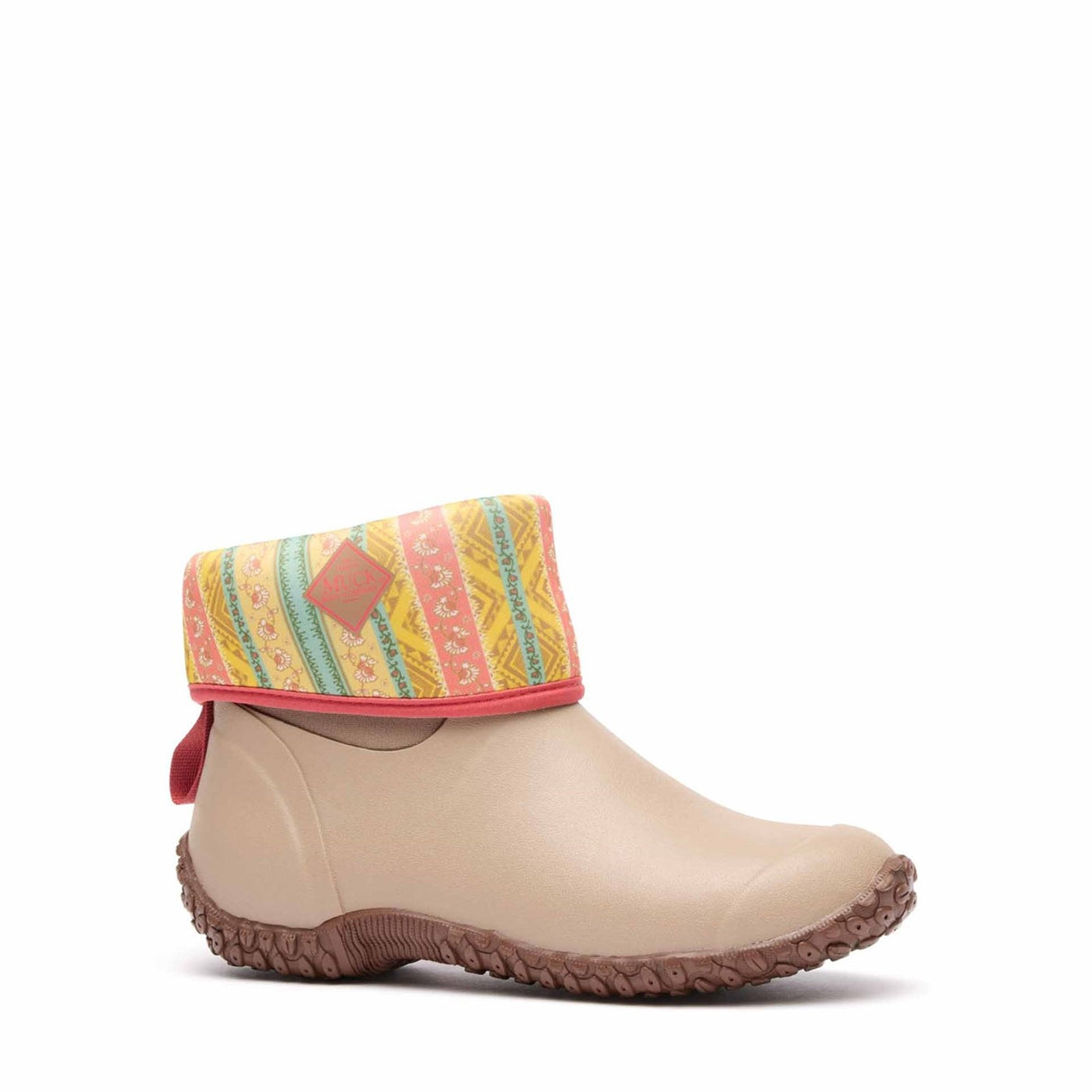 Women's RHS Muckster II Short Boots Tan Stripe Quilt Print