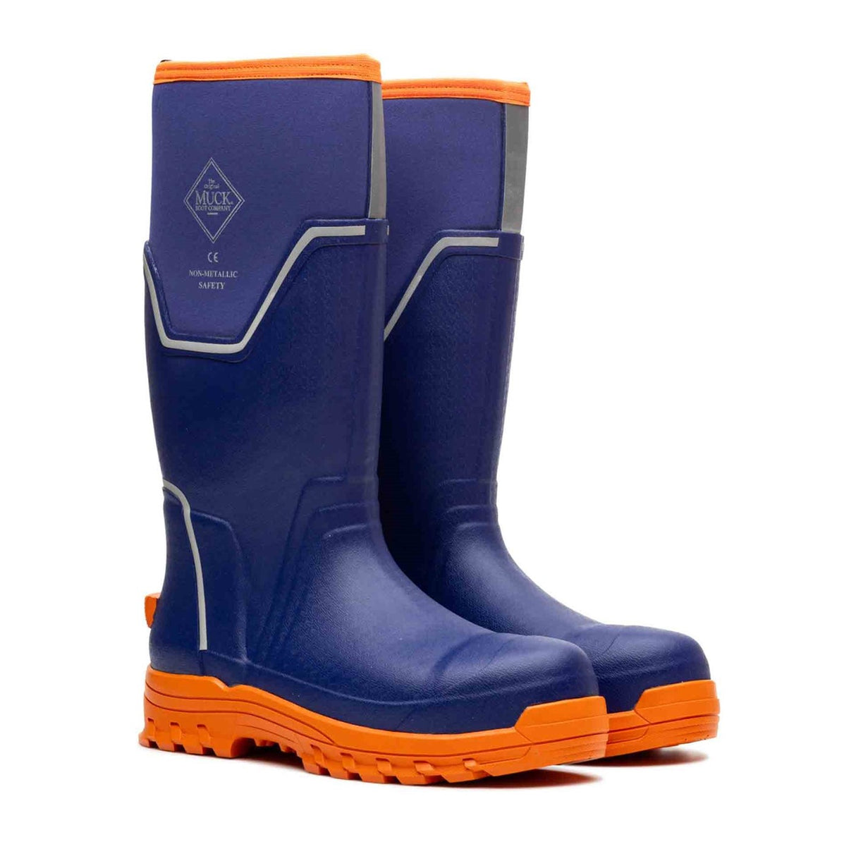 Men's Muck Grit S5 Tall Boots Blue Orange