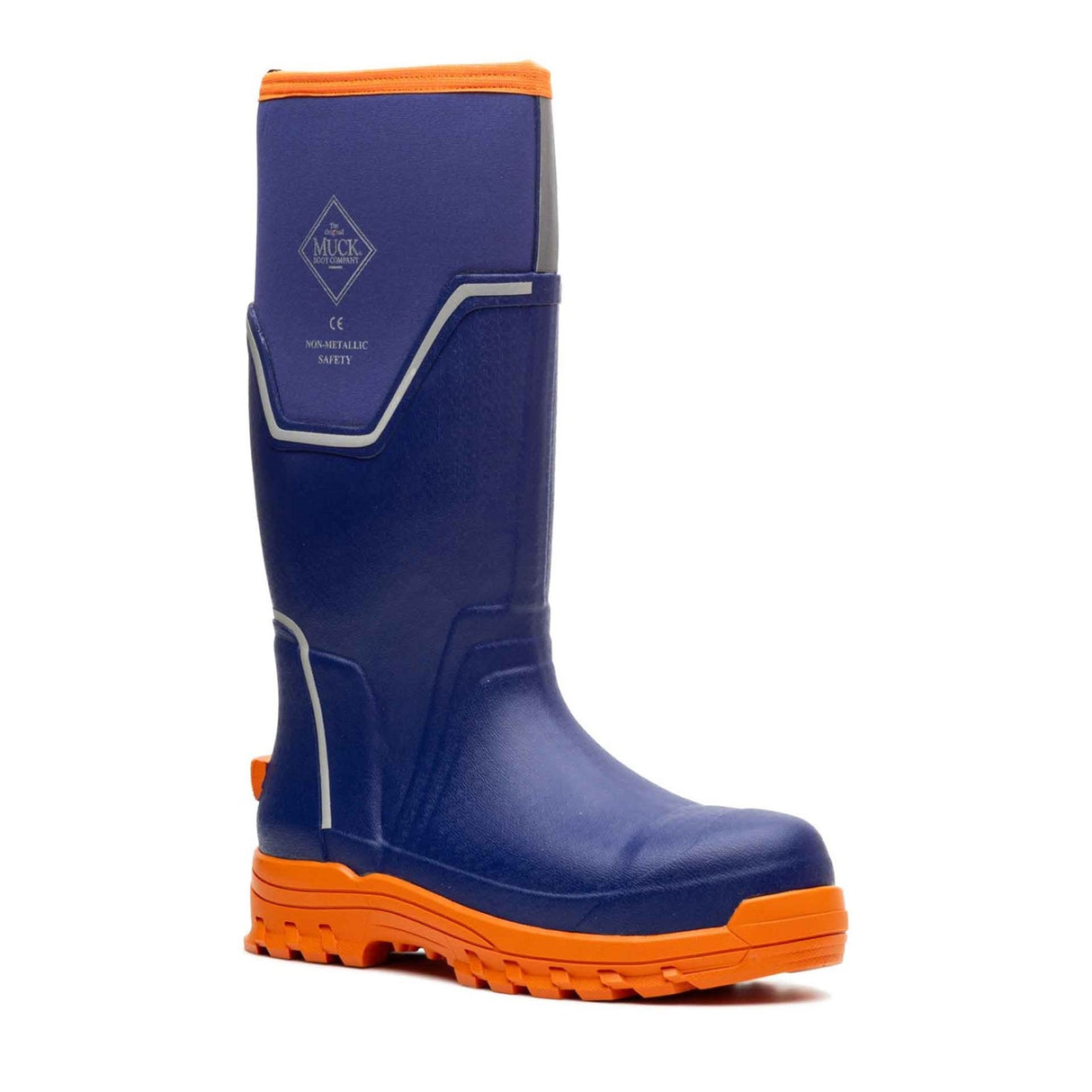 Men's Muck Grit S5 Tall Boots Blue Orange