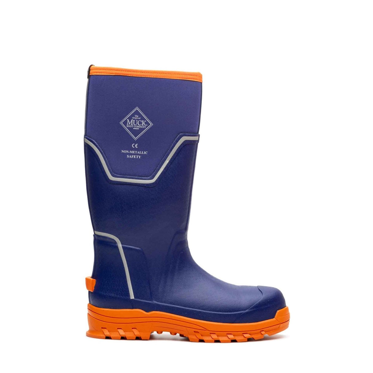 Men's Muck Grit S5 Tall Boots Blue Orange
