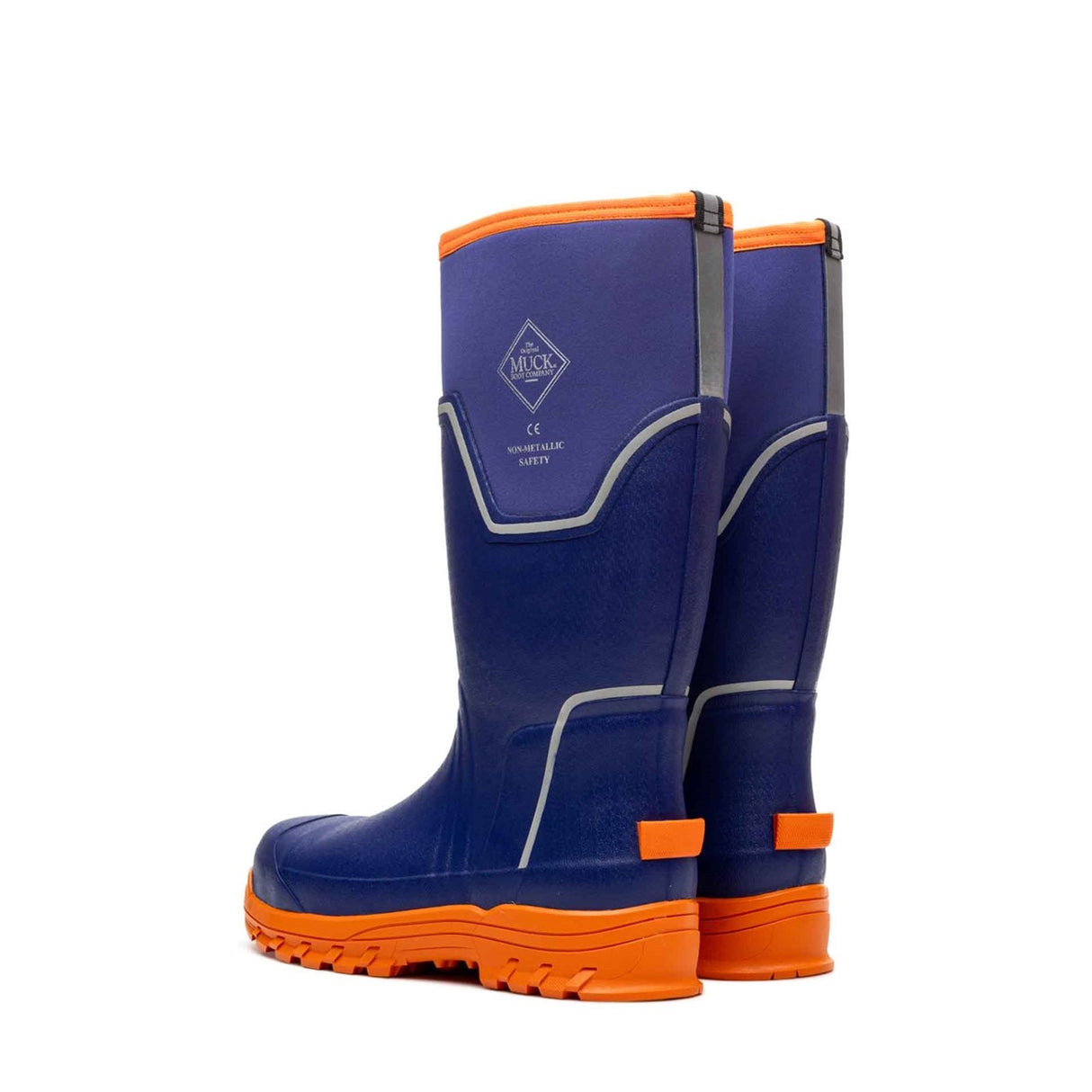 Men's Muck Grit S5 Tall Boots Blue Orange