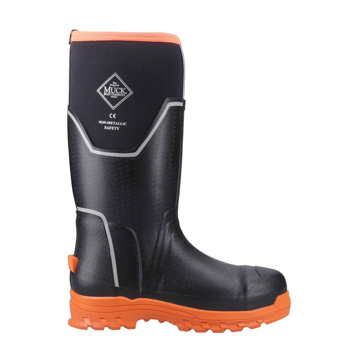 Men's Muck Grit S5 Tall Boots Black Orange