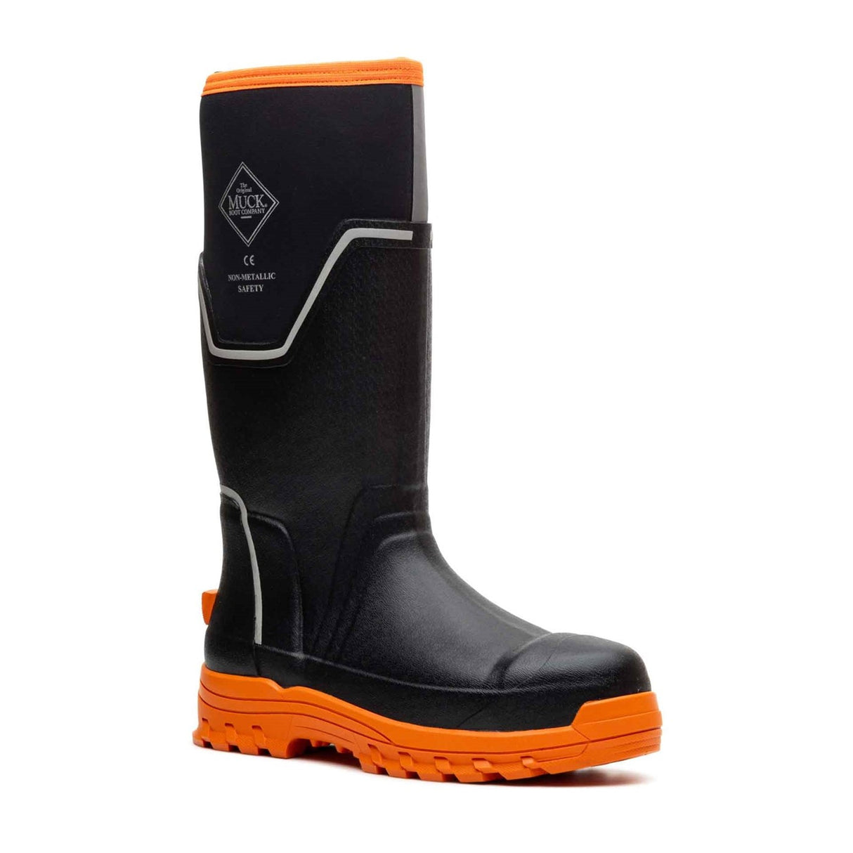 Men's Muck Grit S5 Tall Boots Black Orange