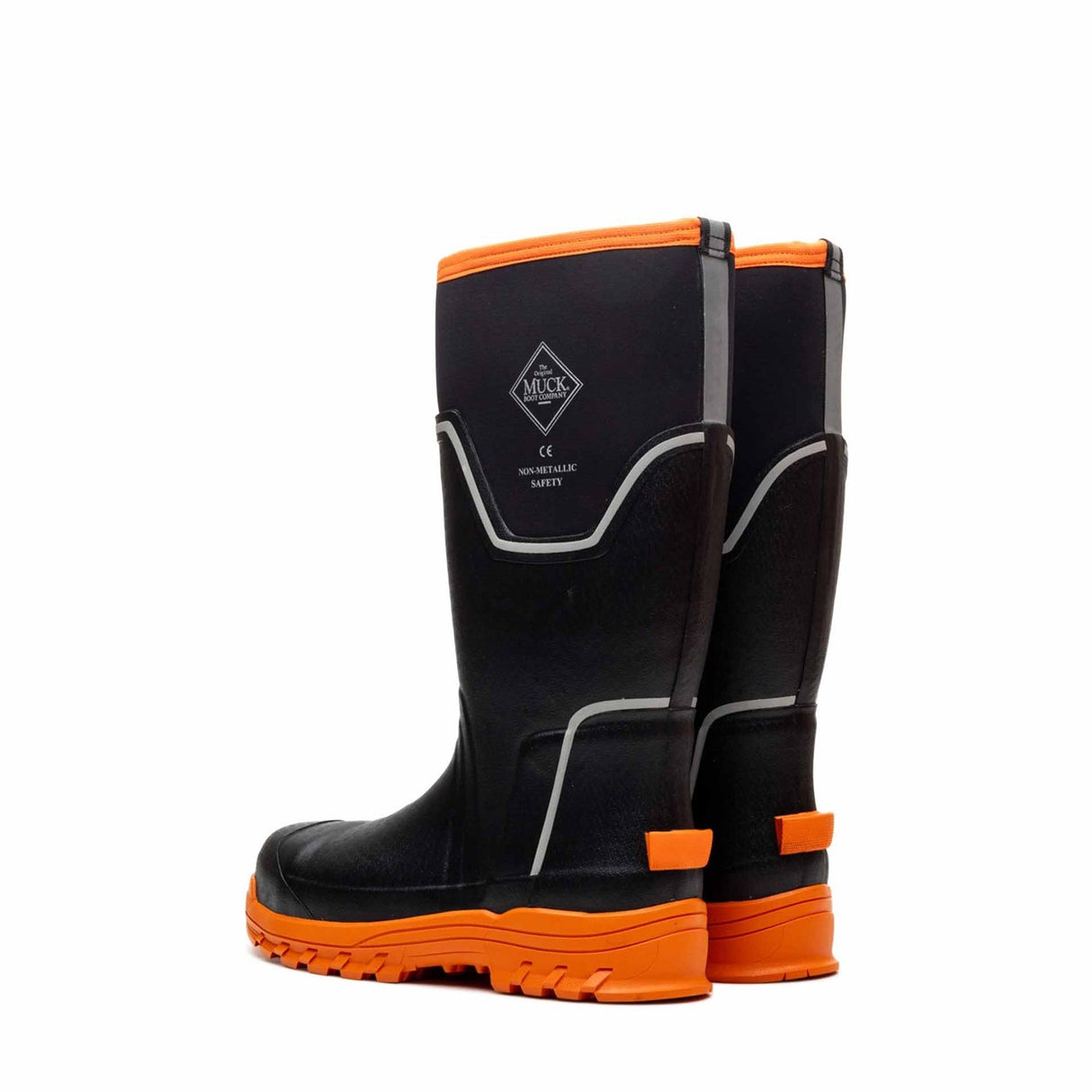 Men's Muck Grit S5 Tall Boots Black Orange