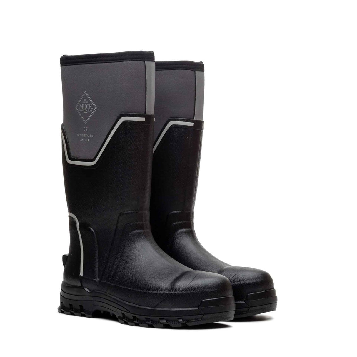 Men's Muck Grit S5 Tall Boots Black Grey