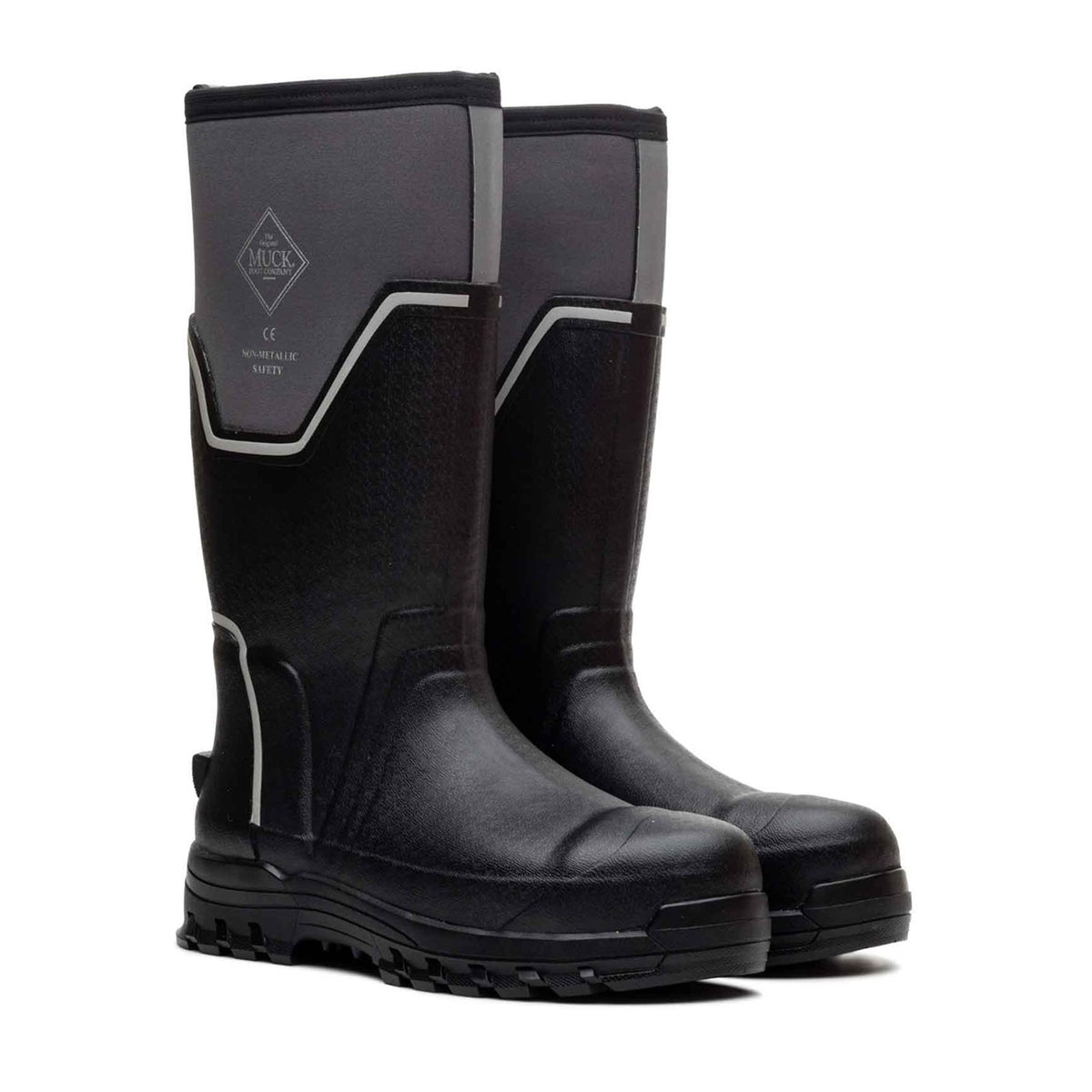 Men's Muck Grit S5 Tall Boots Black Grey
