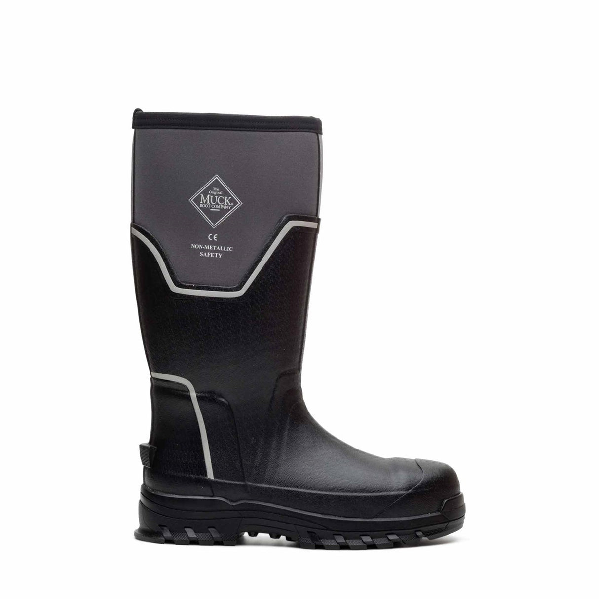 Men's Muck Grit S5 Tall Boots Black Grey