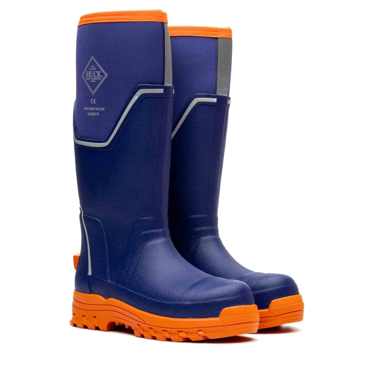 Women's Muck Grit S5 Tall Boots Blue Orange