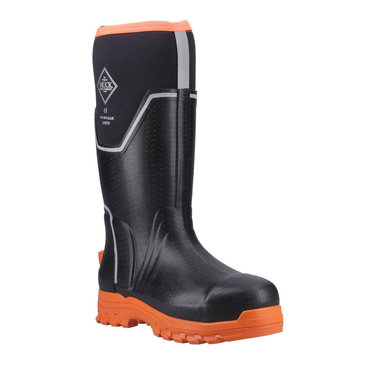 Women's Muck Grit S5 Tall Boots Black Orange