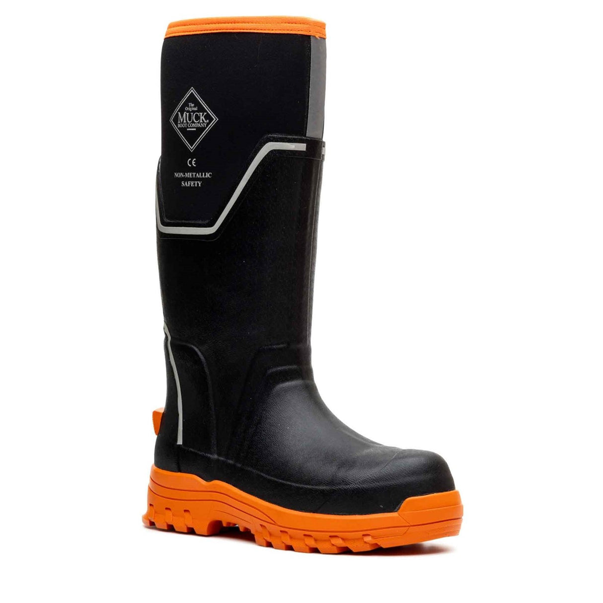 Women's Muck Grit S5 Tall Boots Black Orange