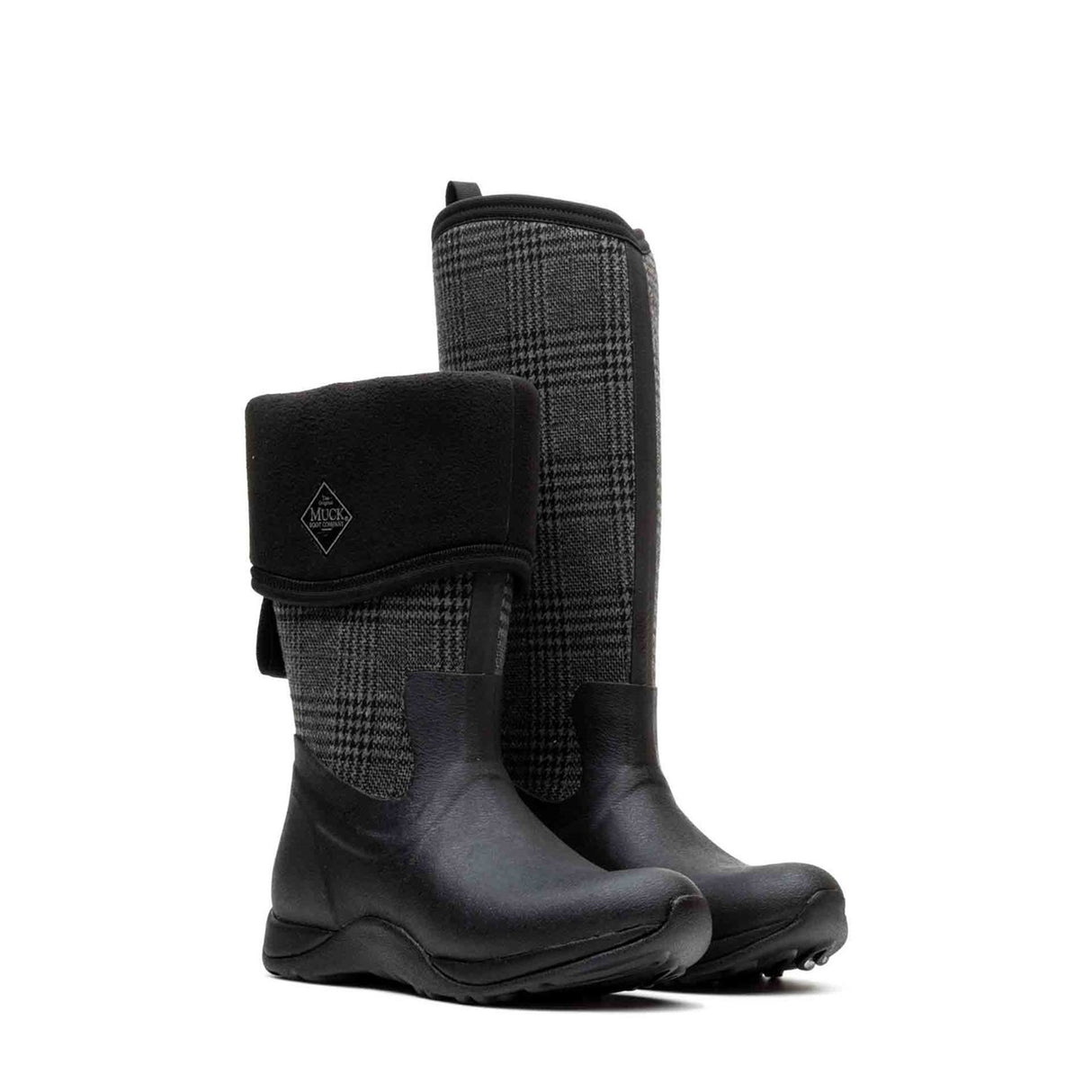 Women's Arctic Adventure Tall Boots Black Plaid