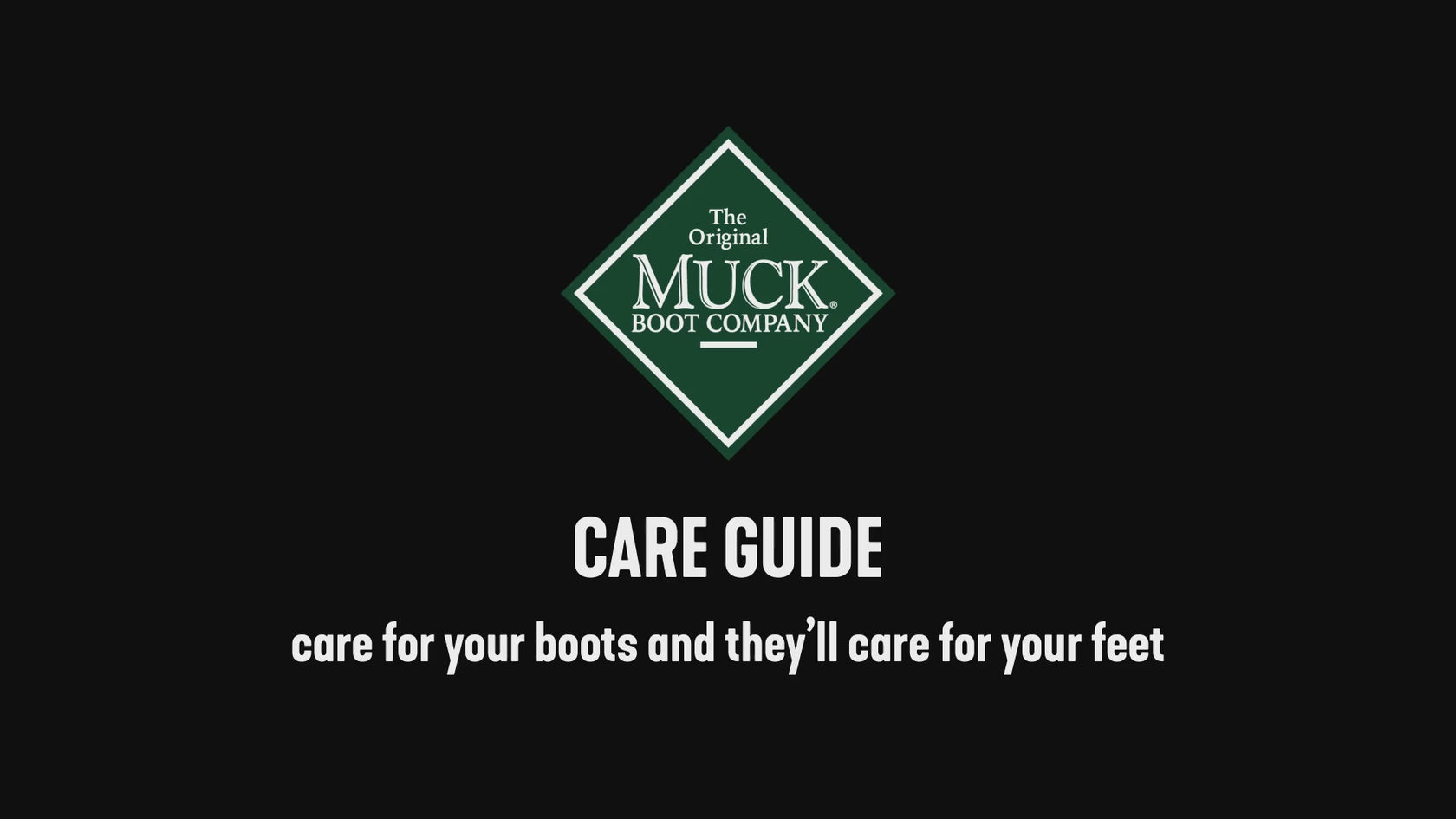 Muck Boots Care Guide video