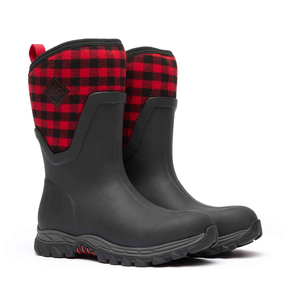 Women's Arctic Sport II Short Boots Black Buffalo Plaid Print