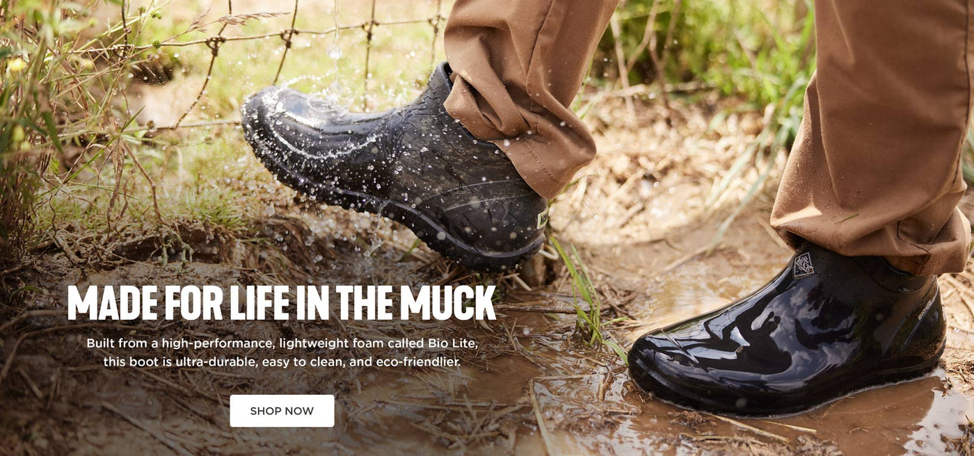 MADE FOR LIFE IN THE MUCK. Built from a high-performance, lightweight foam called Bio Lite,this boot is ultra-durable, easy to clean, and eco-friendlier. SHOP NOW